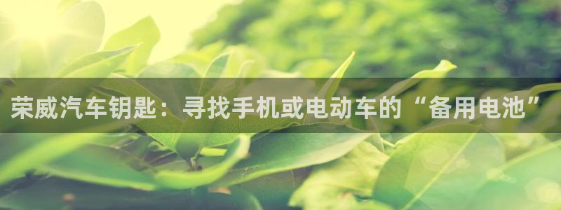 优发国际游戏官方网站：荣威汽车钥匙：寻找手机或电动车的“备用电池”