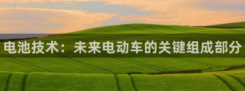 优发国际平台g8：电池技术：未来电动车的关键组成部分