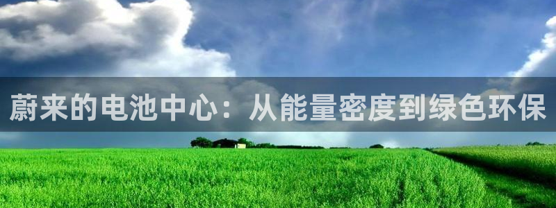 优发国际网官网17o8：蔚来的电池中心：